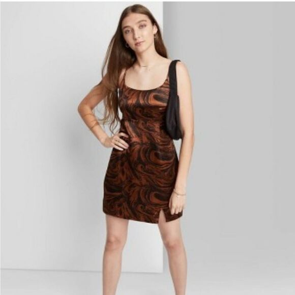 NWT Wild Fable Silk Mini Dress - Picture 1 of 5